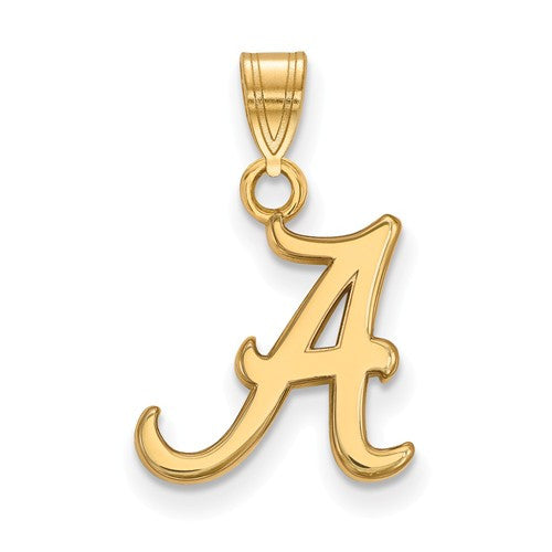 Sterling Silver w/GP LogoArt University of Alabama Small Pendant