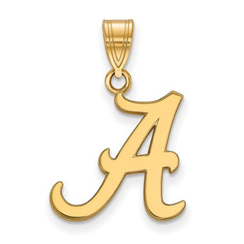 Sterling Silver w/GP LogoArt University of Alabama Medium Pendant