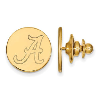 Sterling Silver w/GP LogoArt University of Alabama Lapel Pin