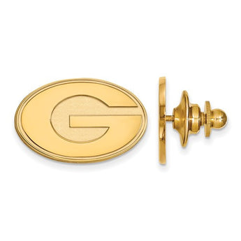 Sterling Silver w/GP LogoArt University of Georgia Lapel Pin