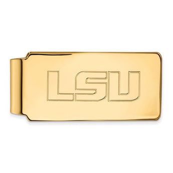 Sterling Silver w/GP LogoArt Louisiana State University Money Clip