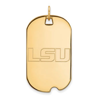 Sterling Silver w/GP LogoArt Louisiana State University Large Dog Tag