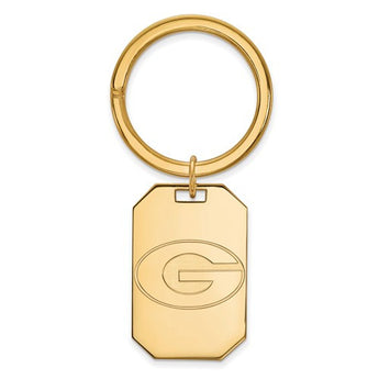 Sterling Silver w/GP LogoArt University of Georgia Key Chain