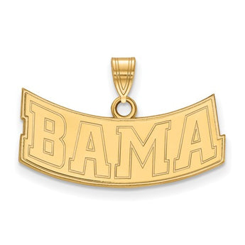 Sterling Silver w/GP LogoArt University of Alabama Small Pendant