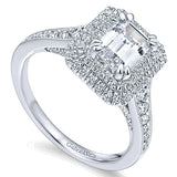 14k White Gold Entwined Semi-Mount Engagement Ring