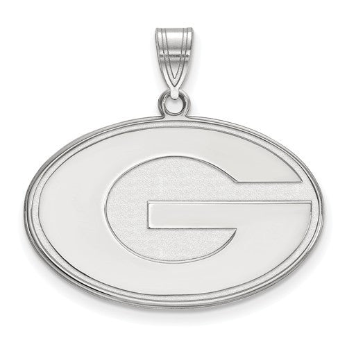 Sterling Silver LogoArt University of Georgia Large Pendant