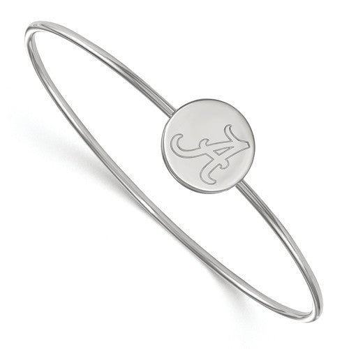 Sterling Silver LogoArt University of Alabama Bangle Slip on