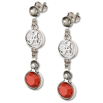 UNIV OF ALABAMA CRYSTAL LOGO EARRINGS