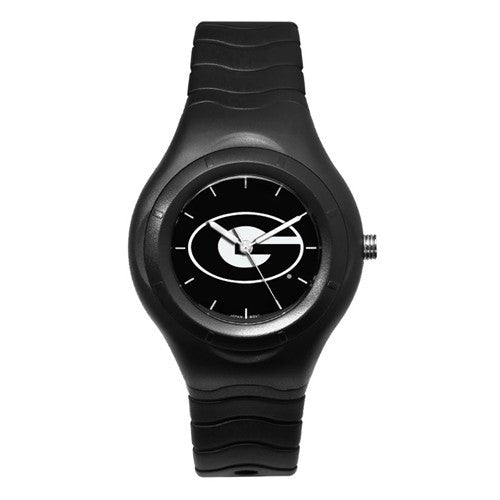 UNIV OF GEORGIA SHADOW BLACK SPORT WATCH WITH WHITE LOGO